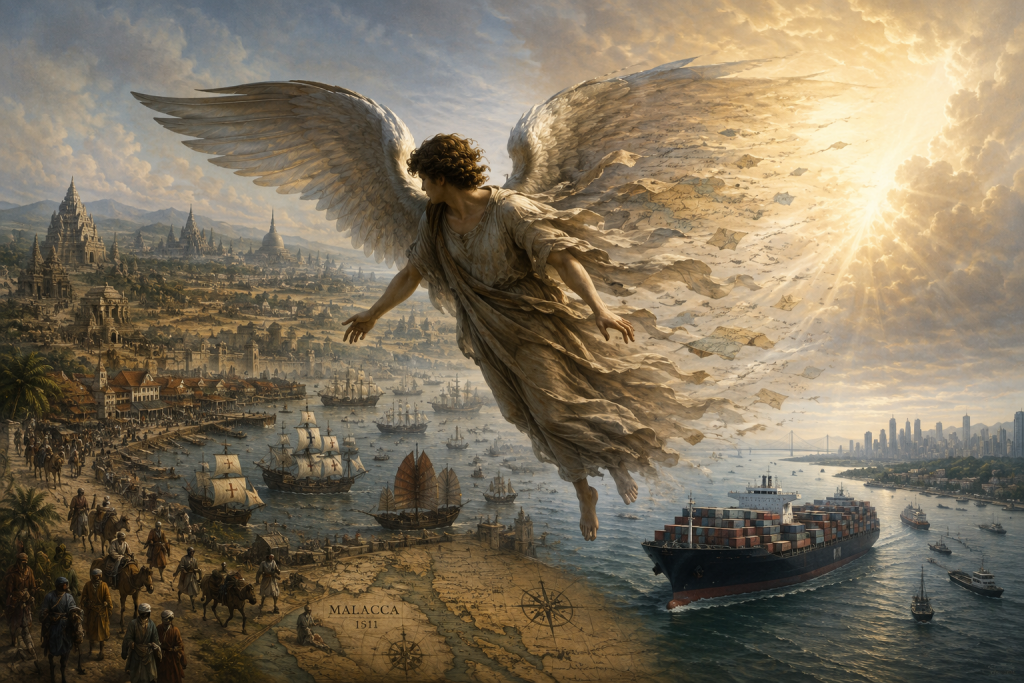 History is needed for the angel to interpret the present in the light of the past.