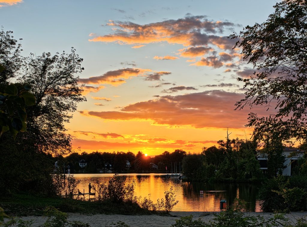 Berlin's River Dahme at sundown.